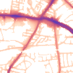 Daytime road noise heatmap for L13 1DS