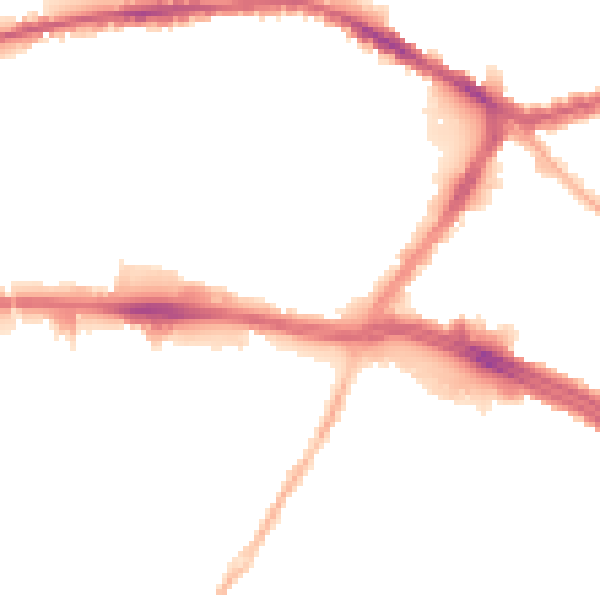 Night-time road noise heatmap for L13 1HW