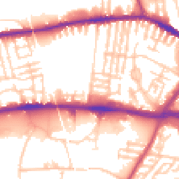 Daytime road noise heatmap for L13 2AY