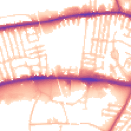 Daytime road noise heatmap for L13 2BE