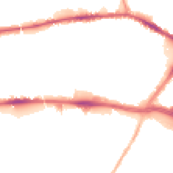 Night-time road noise heatmap for L13 2BH