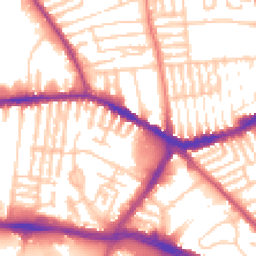 Daytime road noise heatmap for L13 2DW