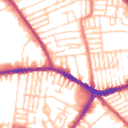 Daytime road noise heatmap for L13 3BD