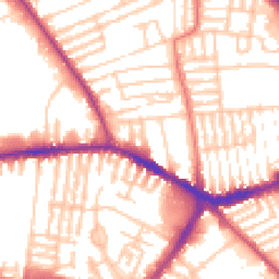 Daytime road noise heatmap for L13 3BE