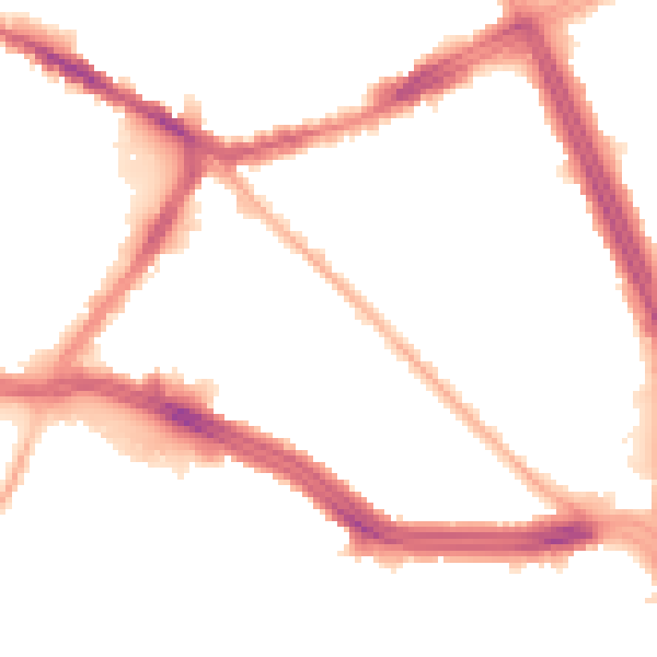 Night-time road noise heatmap for L13 4AT