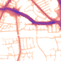 Daytime road noise heatmap for L13 4AY