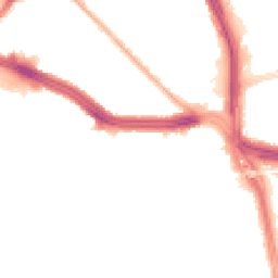 Night-time road noise heatmap for L13 4BB