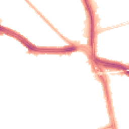 Night-time road noise heatmap for L13 4BE