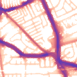 Daytime road noise heatmap for L13 4DB