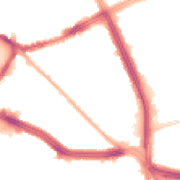 Night-time road noise heatmap for L13 4DP