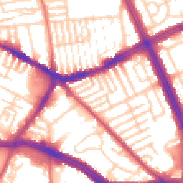 Daytime road noise heatmap for L13 5SP