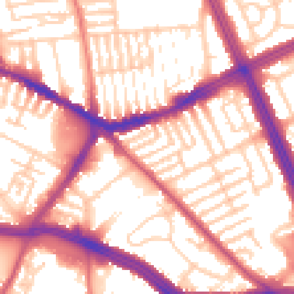 Daytime road noise heatmap for L13 5SW