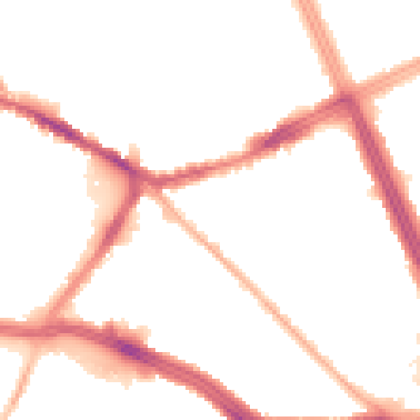 Night-time road noise heatmap for L13 5SW