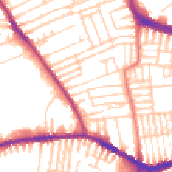 Daytime road noise heatmap for L13 6QP