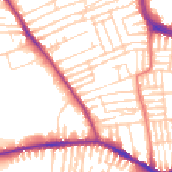 Daytime road noise heatmap for L13 6RB