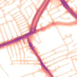Daytime road noise heatmap for L13 7EE