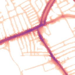 Daytime road noise heatmap for L13 7HE