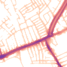 Daytime road noise heatmap for L13 8AS