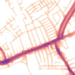 Daytime road noise heatmap for L13 8AU