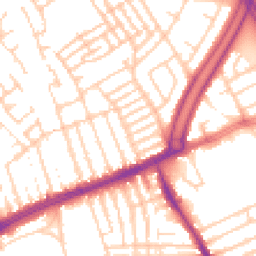 Daytime road noise heatmap for L13 8AW