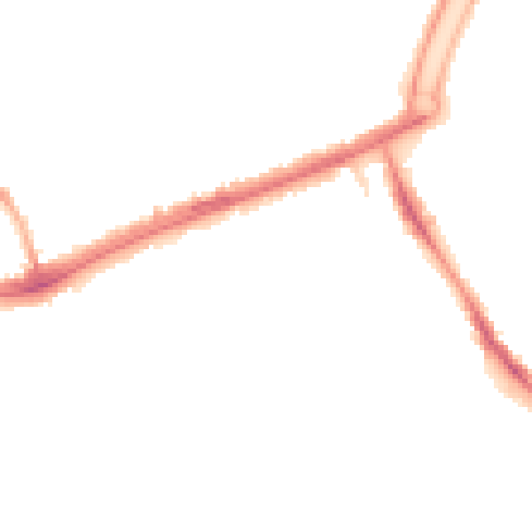 Night-time road noise heatmap for L13 8BG