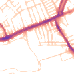 Daytime road noise heatmap for L13 8BQ
