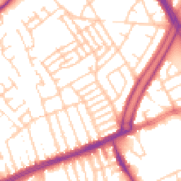 Daytime road noise heatmap for L13 8BS