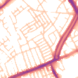 Daytime road noise heatmap for L13 8BT