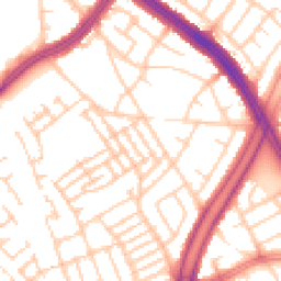 Daytime road noise heatmap for L13 8DE