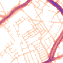 Daytime road noise heatmap for L13 8DR