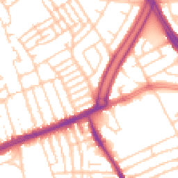 Daytime road noise heatmap for L13 9AE