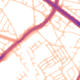 Daytime road noise heatmap for L13 9AY