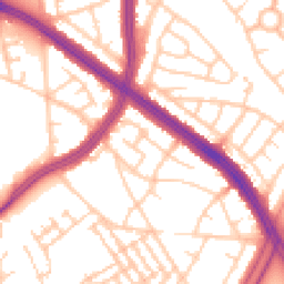 Daytime road noise heatmap for L13 9DA