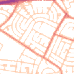 Daytime road noise heatmap for L14 0HZ