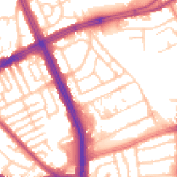 Daytime road noise heatmap for L14 1PY