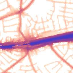 Daytime road noise heatmap for L14 7AY