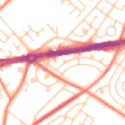 Daytime road noise heatmap for L14 7PE