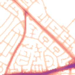 Daytime road noise heatmap for L14 9NH