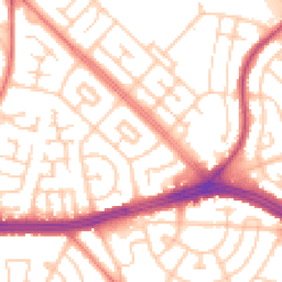 Daytime road noise heatmap for L14 9PE
