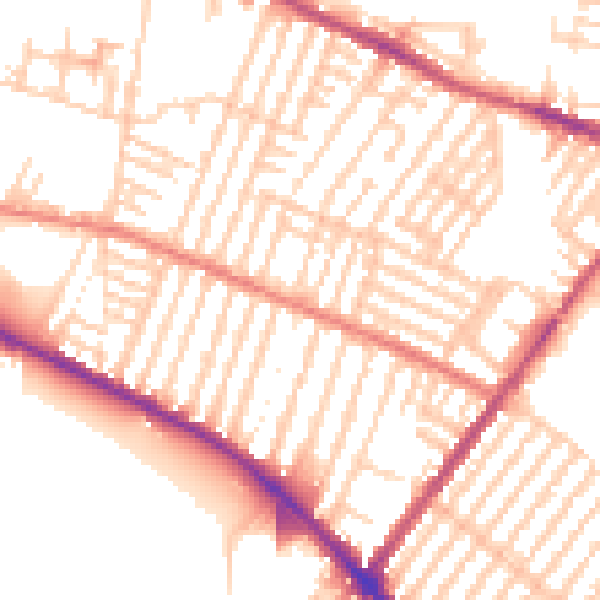 Daytime road noise heatmap for L15 0EE
