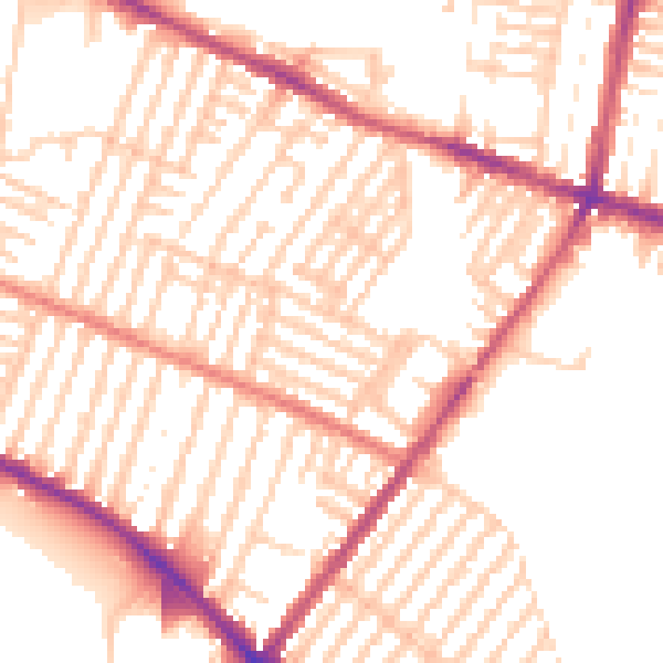 Daytime road noise heatmap for L15 0HN