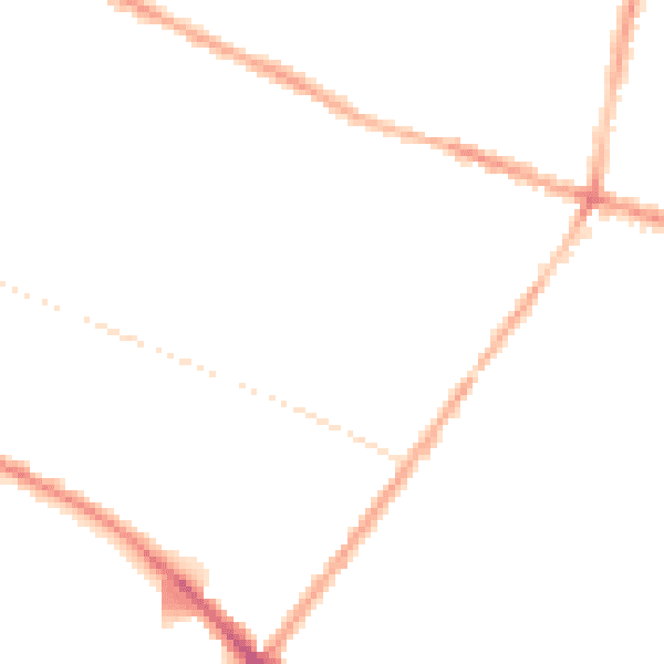 Night-time road noise heatmap for L15 0HN