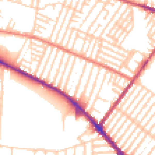 Daytime road noise heatmap for L15 2HJ
