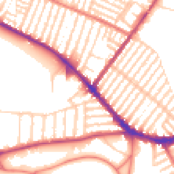 Daytime road noise heatmap for L15 3JN