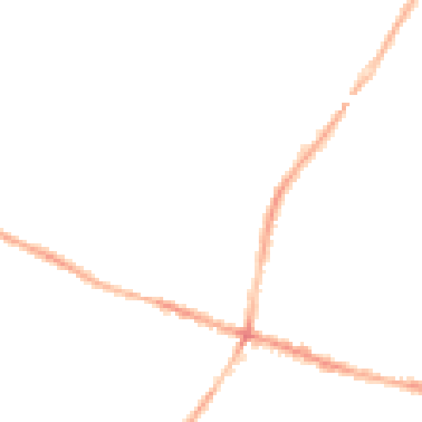 Night-time road noise heatmap for L15 4NB