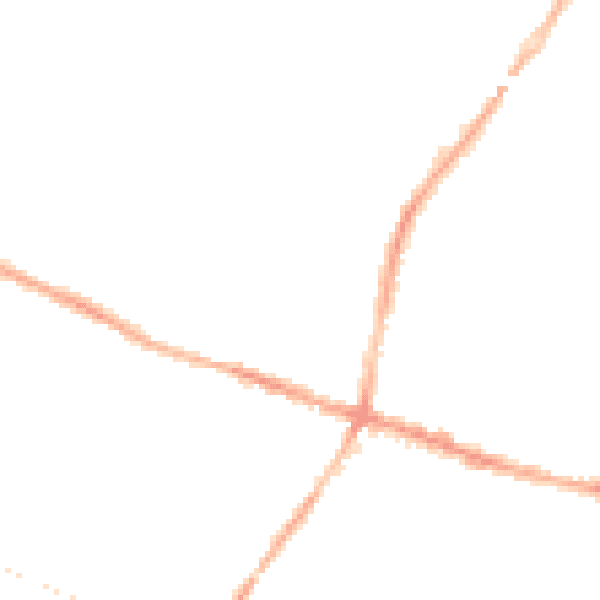 Night-time road noise heatmap for L15 4NG