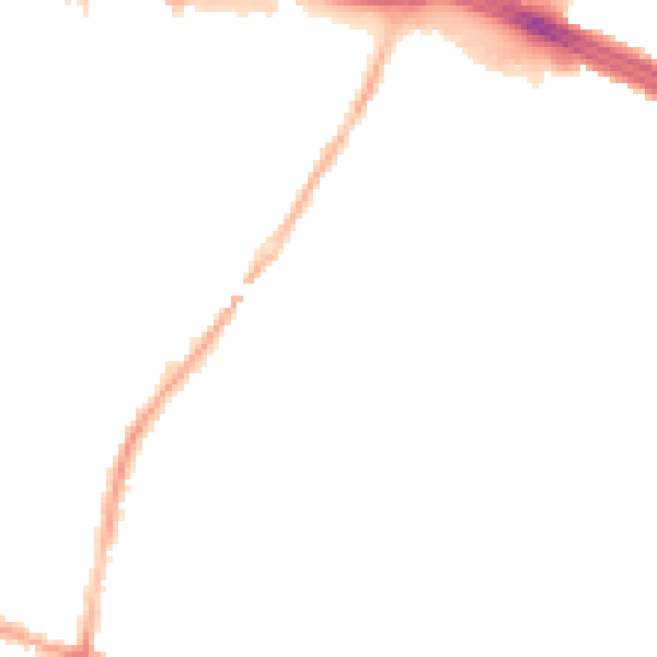 Night-time road noise heatmap for L15 4PW
