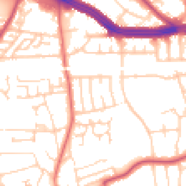 Daytime road noise heatmap for L15 7JP