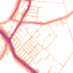 Daytime road noise heatmap for L17 0EG