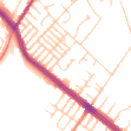 Daytime road noise heatmap for L17 0EN